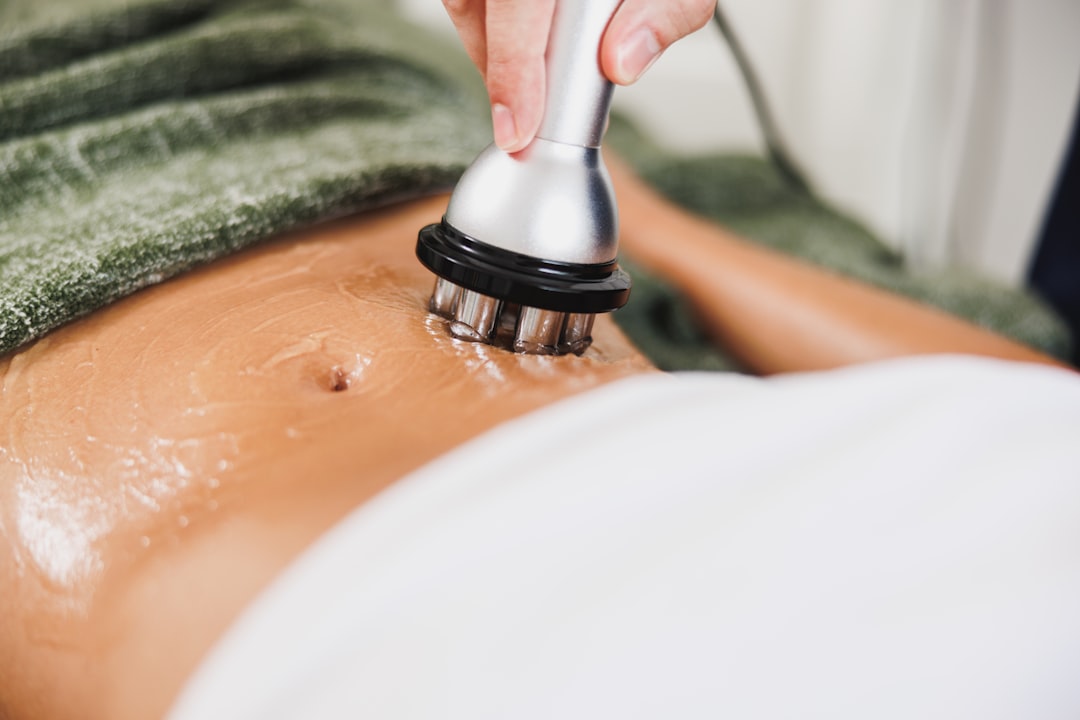 A resurfacing treatment being applied